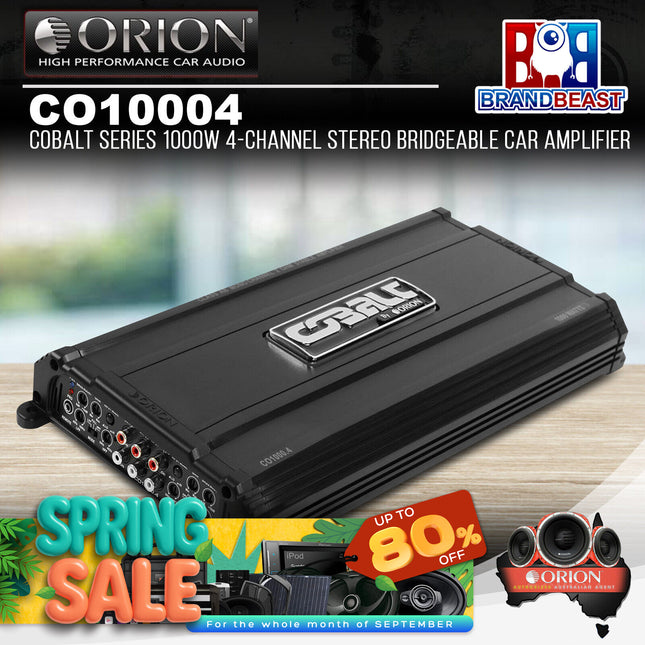 Orion CO10004 Cobalt Series 1000W 4-Channel Stereo Bridgeable Car Amplifier