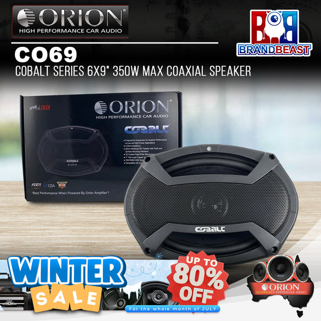 Orion CO69 Cobalt Series 6x9" 350W Max Coaxial Speaker