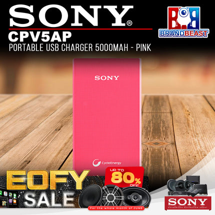 Sony CPV5AP Portable USB Charger 5000mAh - Pink