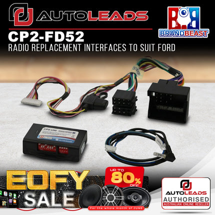 Autoleads CP2-FD52 Radio Replacement Interfaces To Suit Ford Focus/Kuga/Mondeo/Transit 2005-2014