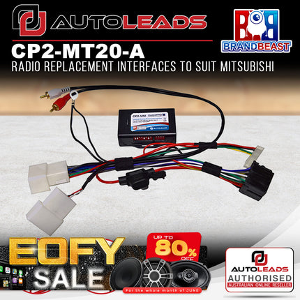 Autoleads CP2-MT20-A Radio Replacement Interfaces To Suit Mitsubishi 2003-2018