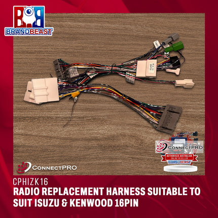 ConnectPRO CPH-IZK16 Radio Replacement Harness To Suit Isuzu & Kenwood 16PIN