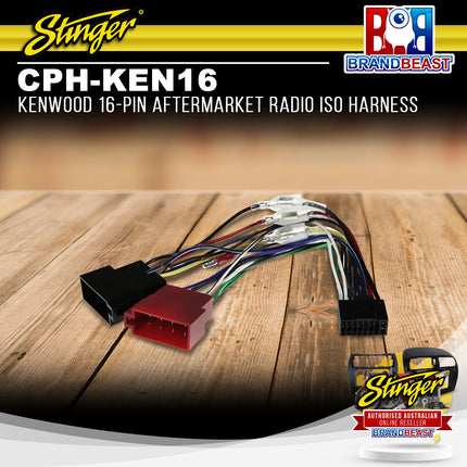 ConnectPro CPH-KEN16 Kenwood 16-PIN Aftermarket Radio ISO Harness