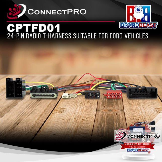 ConnectPro CPTFD01 24-Pin Radio T-Harness Suitable for Ford Vehicles