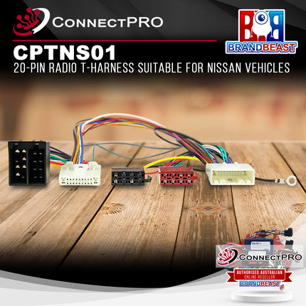 ConnectPRO CPTNS01 20-Pin Radio T-Harness Suitable for Nissan Vehicles