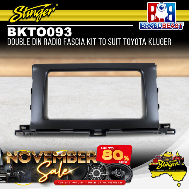Stinger BKTO093 Double DIN Radio Fascia Kit To Suit Toyota Kluger 2014-2018