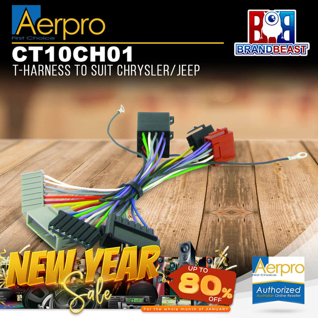 Aerpro CT10CH01 T-Harness to Suit Chrysler/Jeep