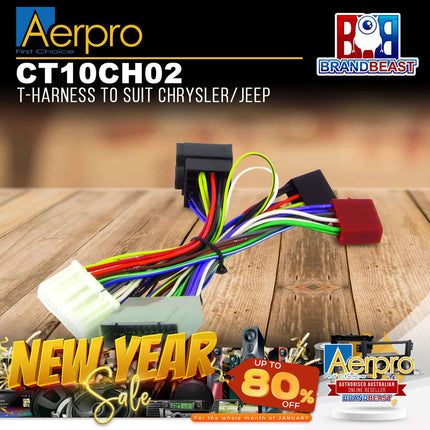 Aerpro CT10CH02 T-Harness to Suit Chrysler/Jeep