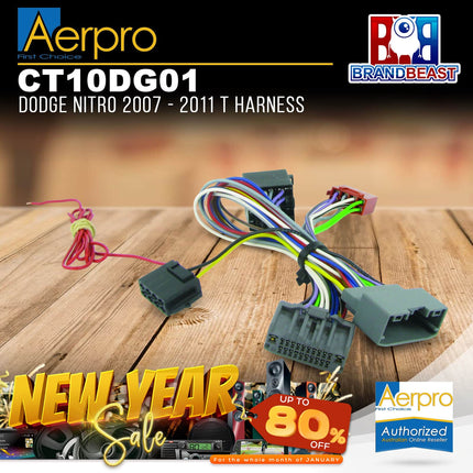 Aerpro CT10DG01 T-Harness to Suit Dodge