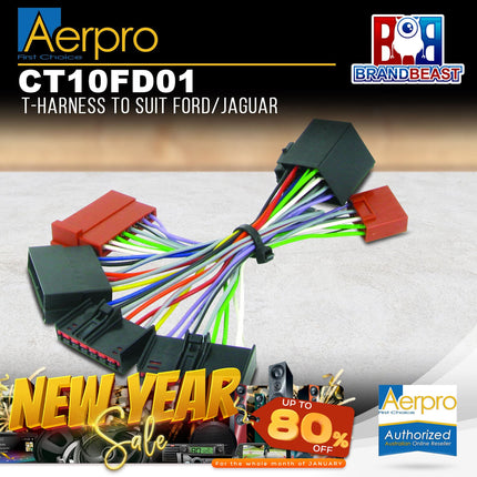 Aerpro CT10FD01 T-Harness to Suit Ford/Jaguar