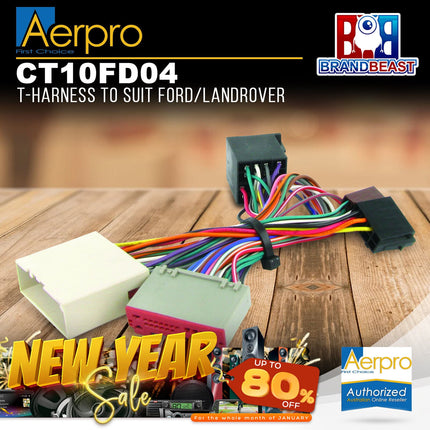 Aerpro CT10FD04 T-Harness to Suit Ford/Landrover