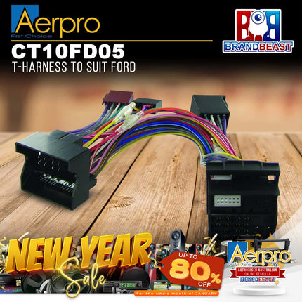 Aerpro CT10FD05 T-Harness to Suit Ford