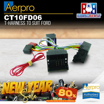 Aerpro CT10FD06 T-Harness to Suit Ford