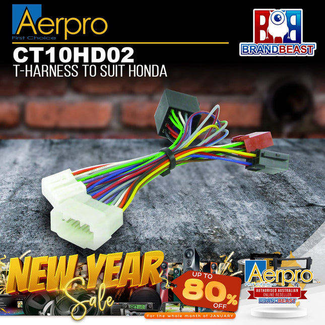 Aerpro CT10HD02 T-Harness to Suit Honda