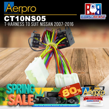 Aerpro CT10NS05 T-Harness to Suit Nissan 2007-2016