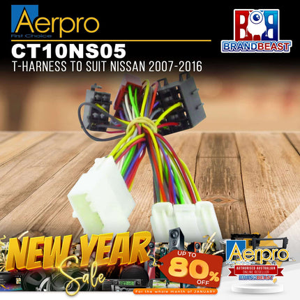 Aerpro CT10NS05 T-Harness to Suit Nissan 2007-2016