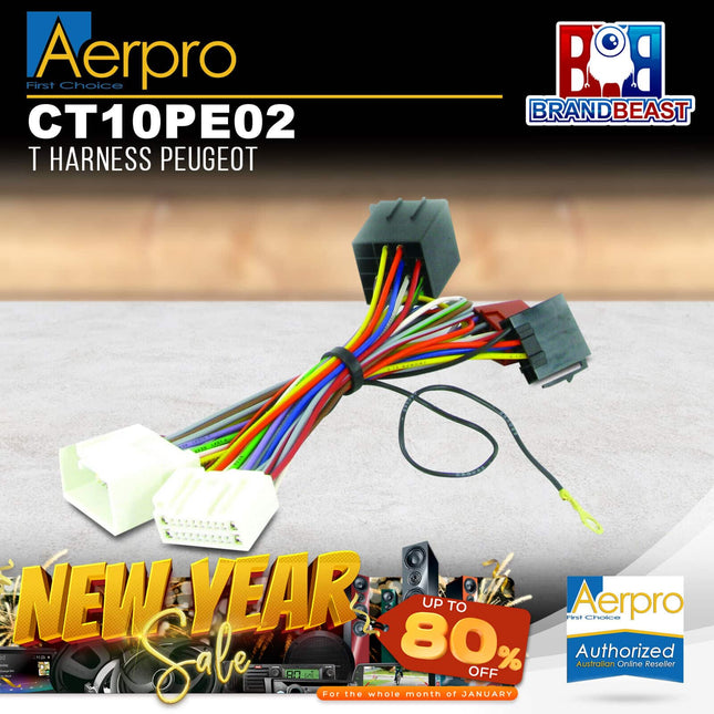 Aerpro CT10PE02 T-Harness to Suit Peugeot