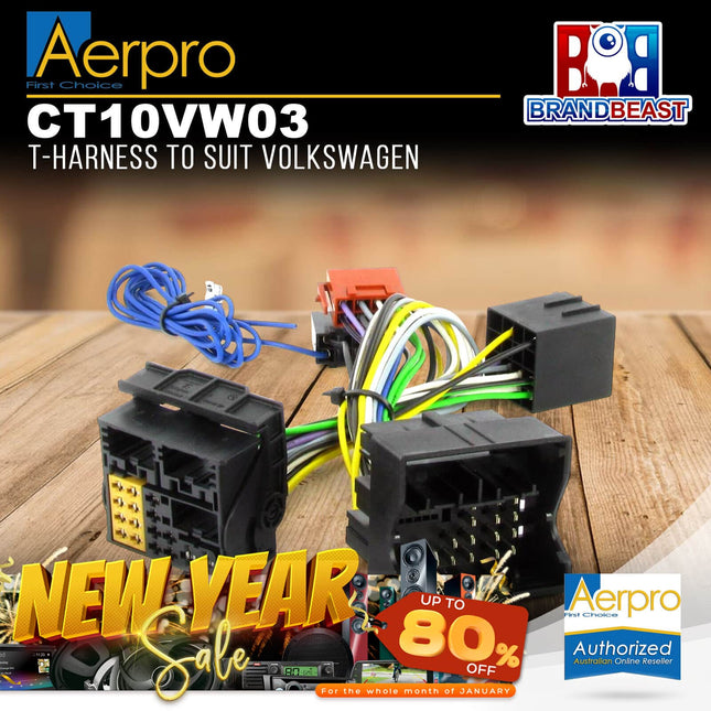 Aerpro CT10VW03 T-Harness to Suit Volkswagen