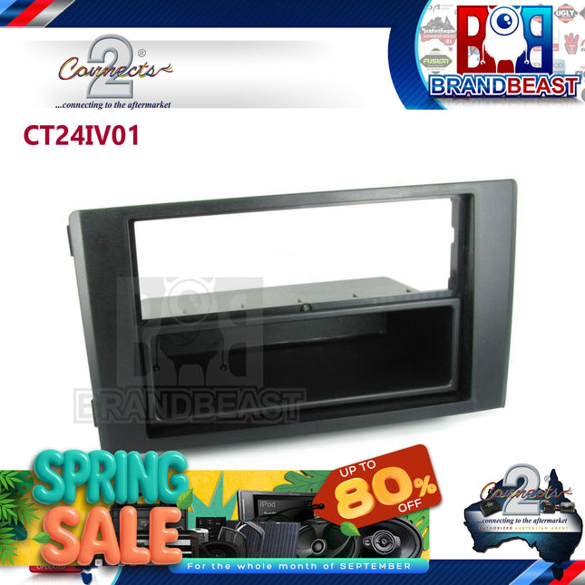 Connects2 CT24IV01 Fascia Kit Plate Frame & Pocket Suits Iveco Daily 2007 Black