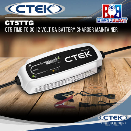 CTEK CT5TTG CT5 TIME TO GO 12V Battery Charger and Maintainer