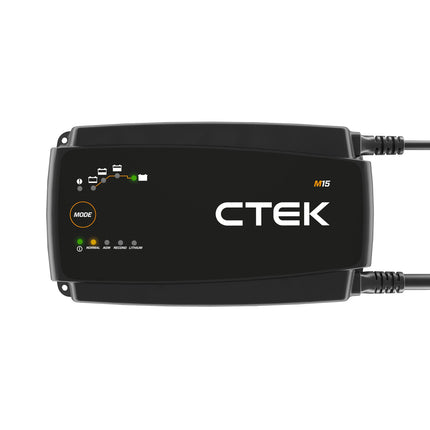 CTEK M15 15A Marine Charger - Professional Marine Battery Charger with Temperature Compensation and Lithium Compatibility