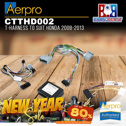 Aerpro CTTHD002 T-Harness to Suit Honda 2008-2013