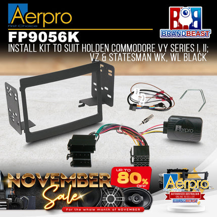 Aerpro FP9056K Double DIN Black Install Kit Suit Holden Commodore/Statesman