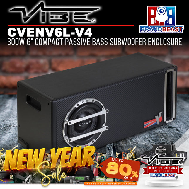 Vibe CVENV6L-V4 300W 6&quot; Compact Passive Bass Subwoofer Enclosure