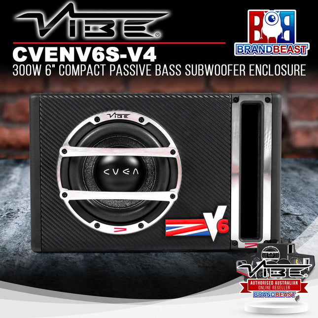 Vibe CVENV6S-V4 300W 6" Compact Passive Bass Subwoofer Enclosure