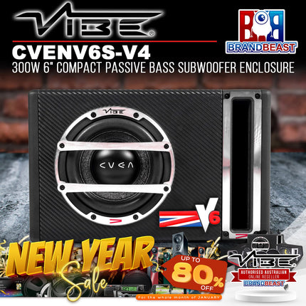 Vibe CVENV6S-V4 300W 6&quot; Compact Passive Bass Subwoofer Enclosure