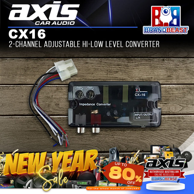 Axis CX16 2-Channel Adjustable Hi-Low Level Converter