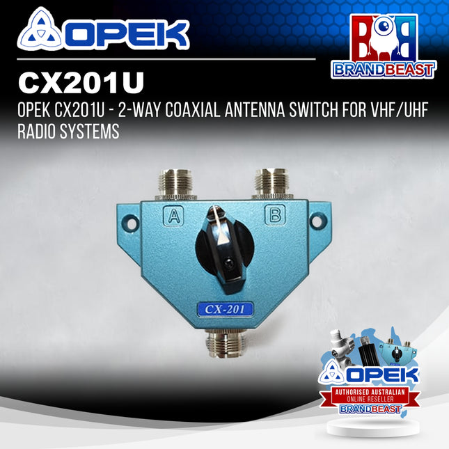 OPEK CX201U - 2-Way Coaxial Antenna Switch for VHF/UHF Radio Systems