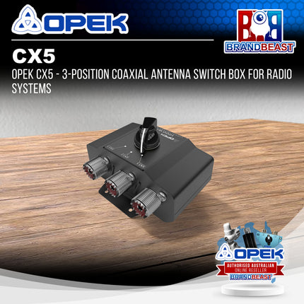 OPEK CX5 - 3-Position Coaxial Antenna Switch Box for Radio Systems