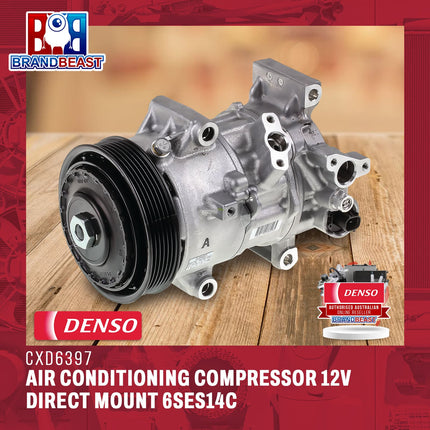 Denso CXD6397 Air Conditioning Compressor 12V Direct Mount 6SES14C