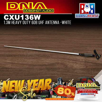 DNA CXU136W 6dB 1.3m Heavy Duty UHF Antenna - White