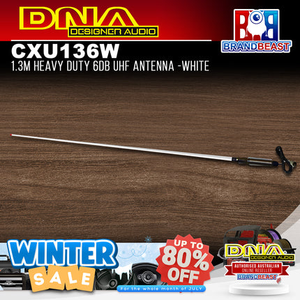 DNA CXU136W 6dB 1.3m Heavy Duty UHF Antenna - White