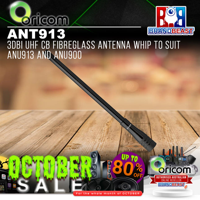 Oricom ANT913 3dBi UHF CB Fibreglass Antenna Whip to suit ANU913 and ANU900