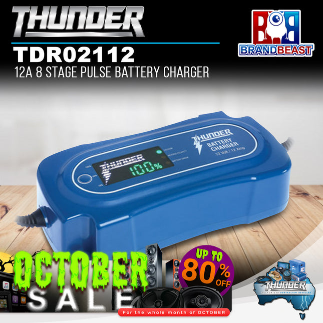 Thunder TDR02112 12A 8 Stage Pulse Battery Charger - 12V