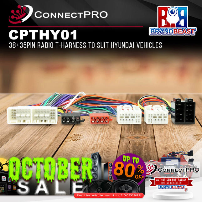 ConnectPRO CPTHY01 38+35Pin Radio T-Harness to Suit Hyundai Vehicles