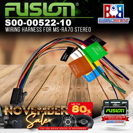 Fusion S00-00522-10 Wiring Harness For MS-RA70 Stereo
