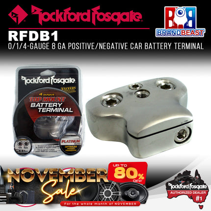 Rockford Fosgate RFDB1 4 AWG or 1/0 AWG Positive-Negative Battery Terminal