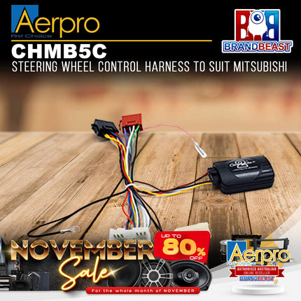 Aerpro CHMB5C Steering Wheel Control Harness Suit Mitsubishi Triton/Challenger
