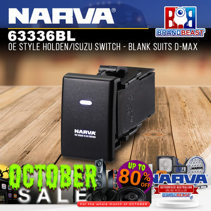 Narva 63336BL OE Style Holden/Isuzu Switch - Blank Suits D-Max