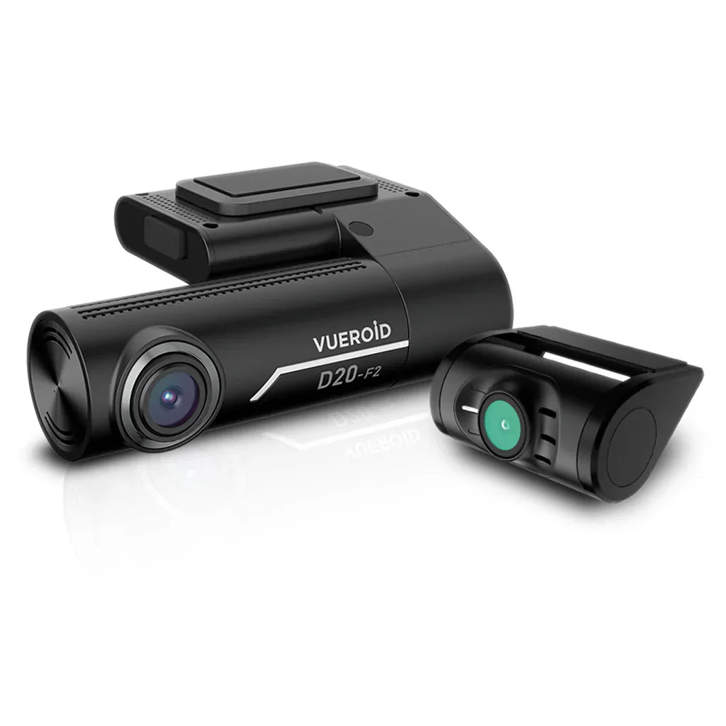 Vueroid D20-F2 Full HD Front and Rear 2-Channel Dash Cam with ADAS