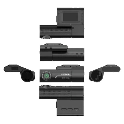 Vueroid D20-Q2 2K QHD Front and Rear 2-Channel Dash Cam with ADAS