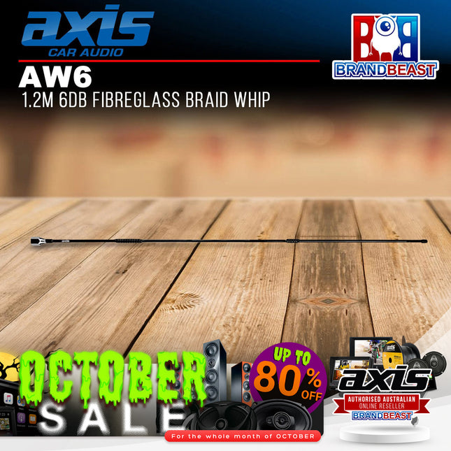 Axis AW6 6db Fibreglass Braid Whip 1.2M