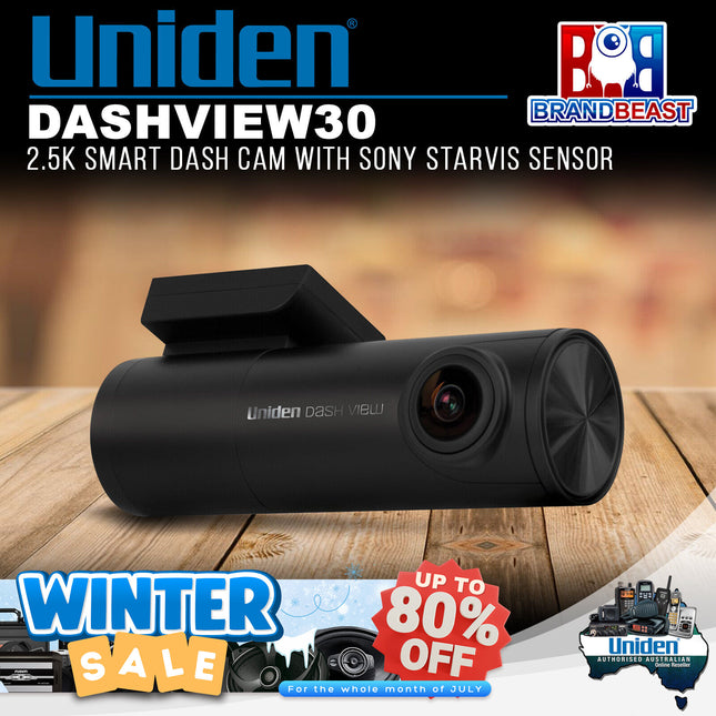 Uniden DASHVIEW30 2.5K Smart Dash Cam with Sony Starvis Sensor