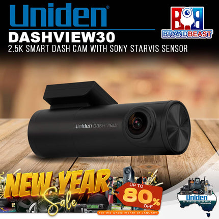 Uniden DASHVIEW30 2.5K Smart Dash Cam with Sony Starvis Sensor