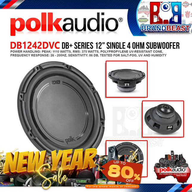 Polk Audio DB1242DVC DB+ Series 12" 1110W 4-Ohm Dual Voice Coil Subwoofer