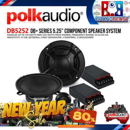 Polk Audio DB5252 DB+ Series 5.25" 300W Component Speaker System with Marine Certification